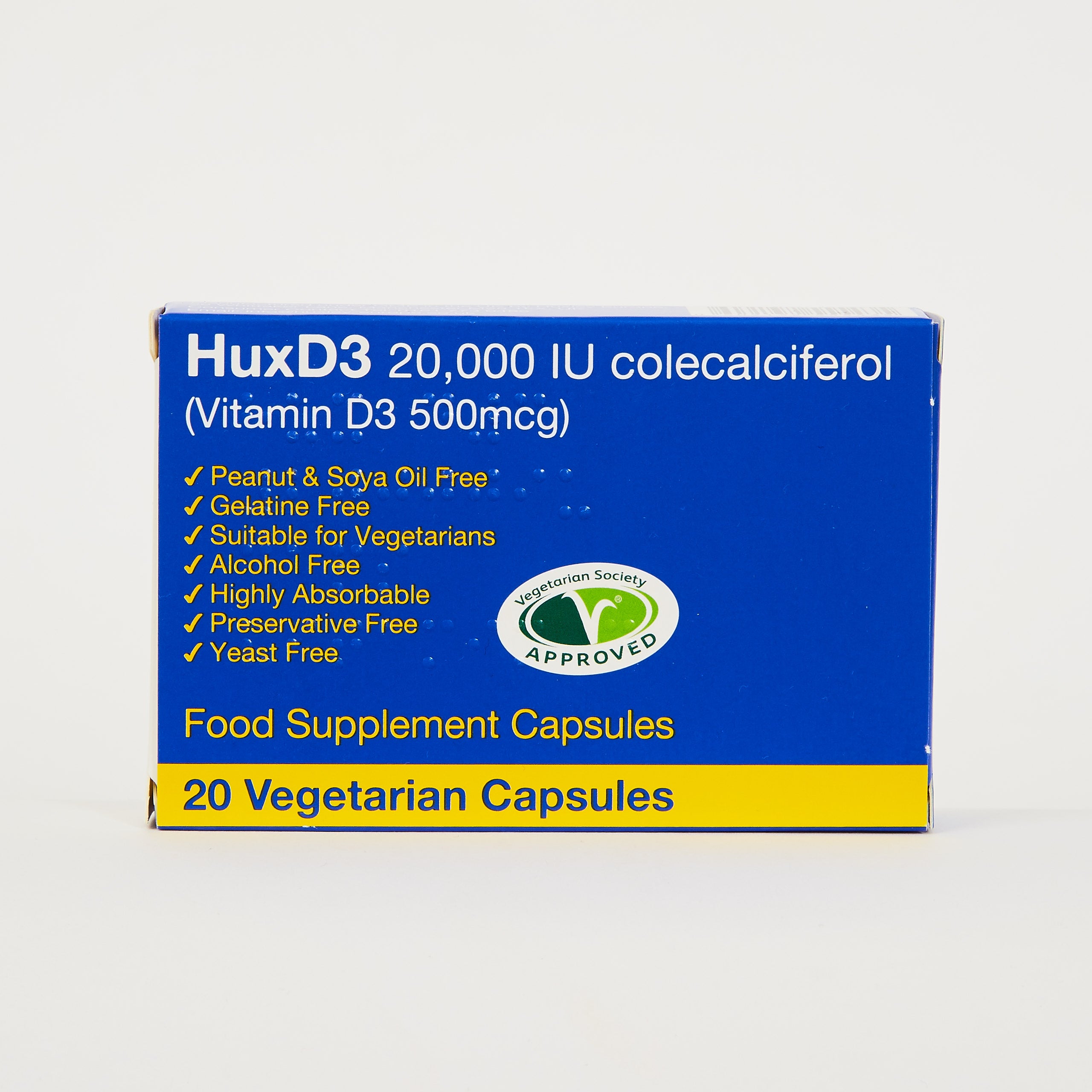 HuxD3 20,000iu Vegetarian Capsules